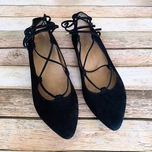 Vionic Lucinda ghellie flats in suede black 6.5